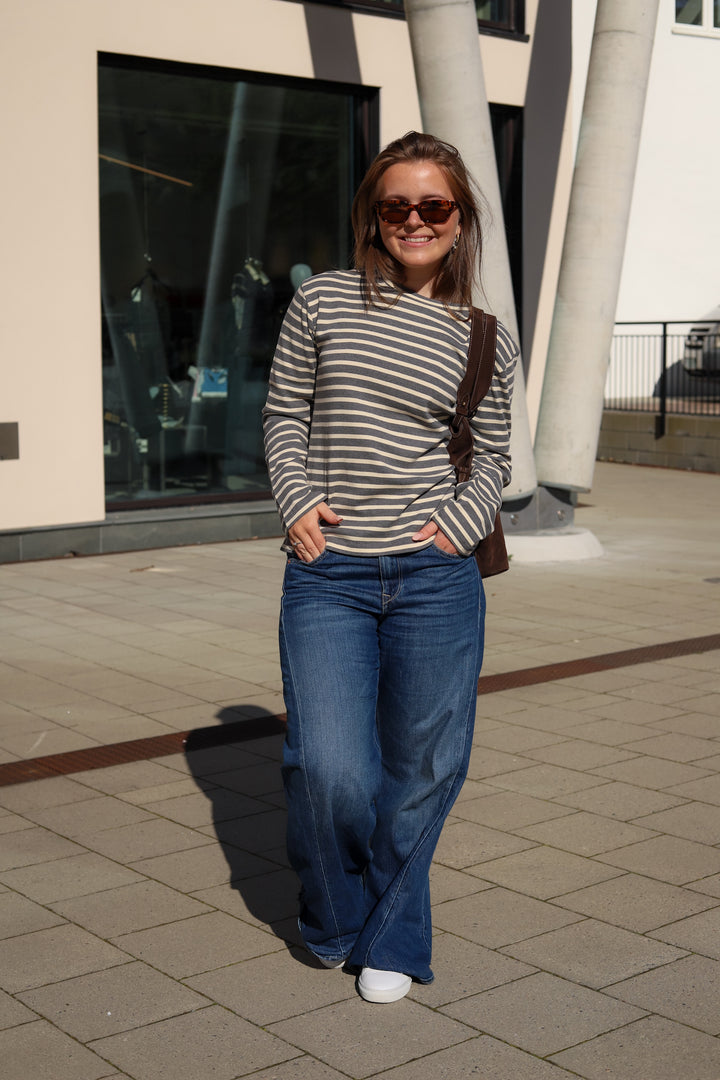 Nete O-Neck Tee Grey Melange