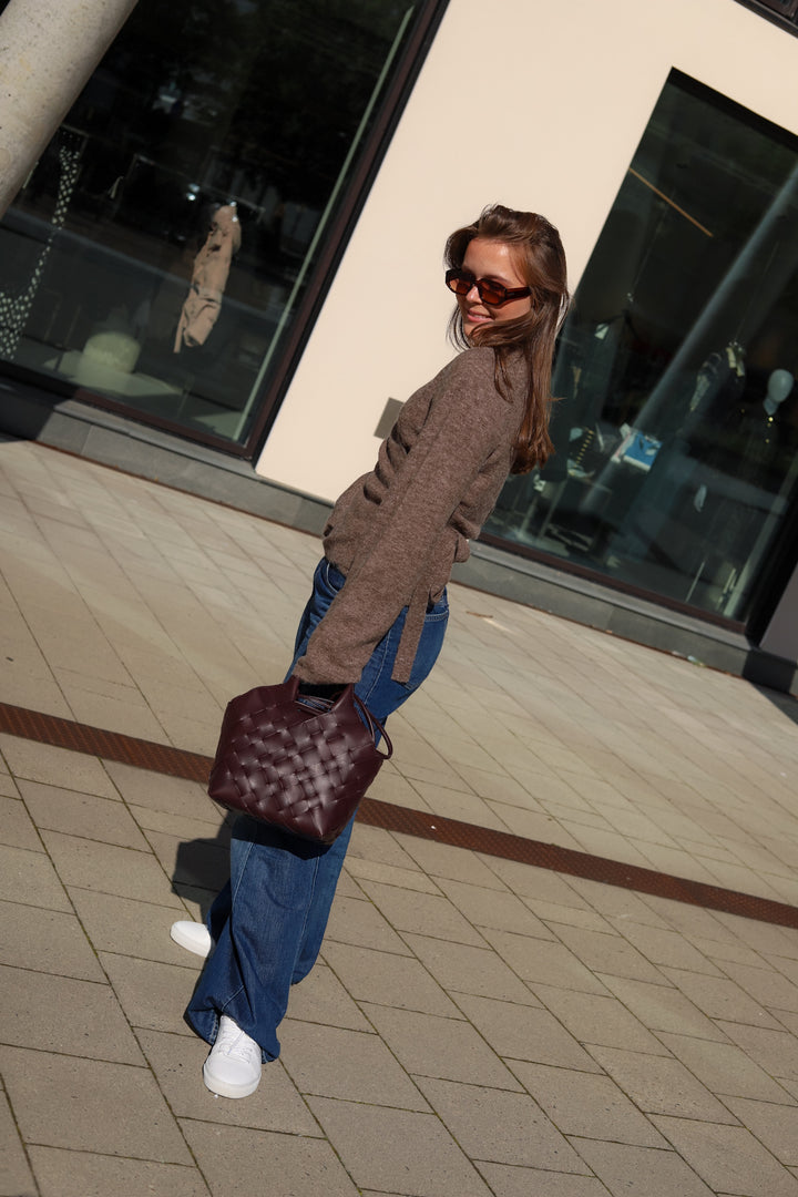 Aura Wrap Knit Truffle Melange
