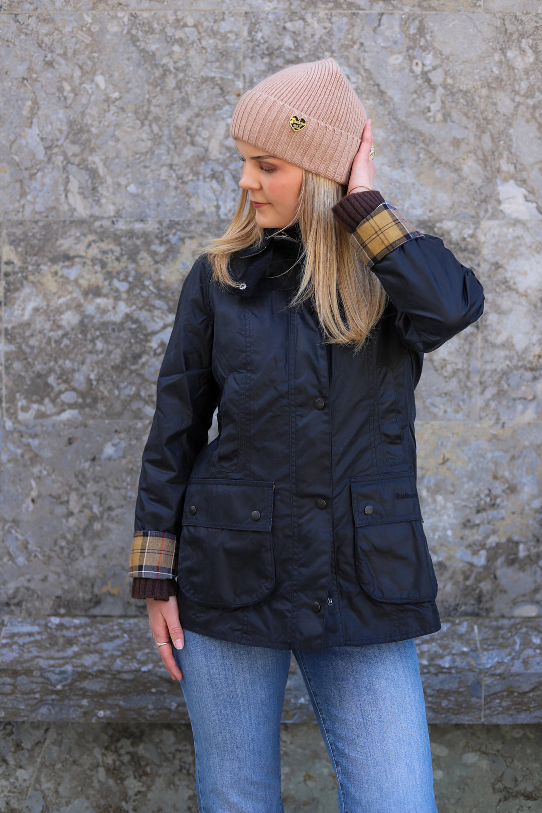 Beadnell Wax Jacket Navy