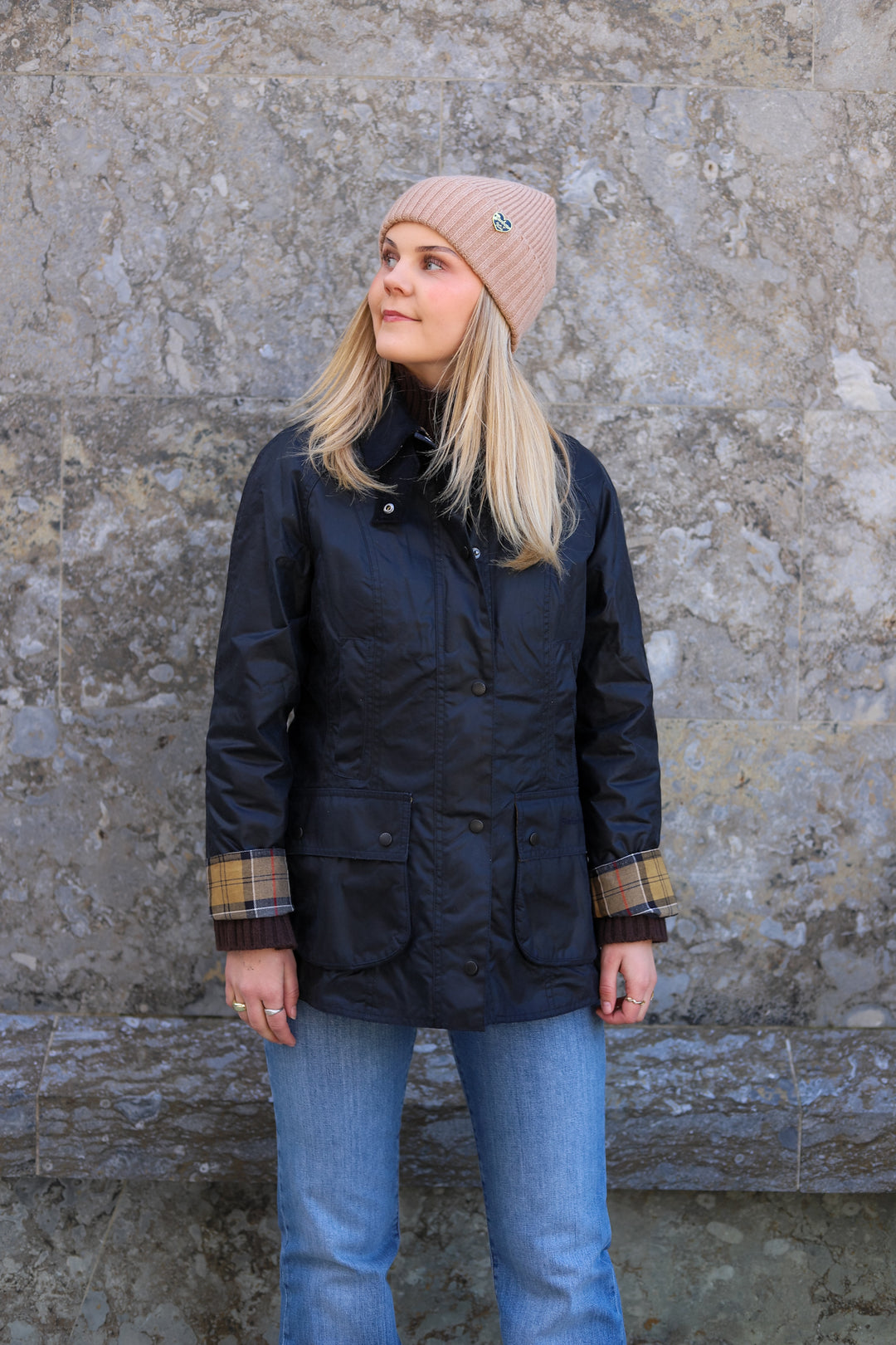 Beadnell Wax Jacket Navy