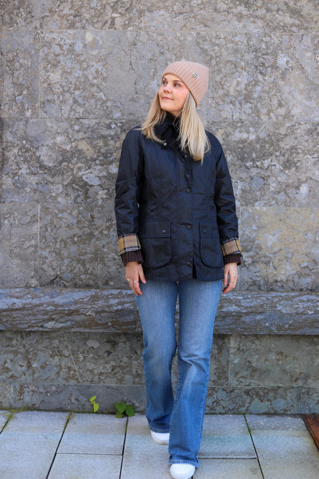 Beadnell Wax Jacket Navy