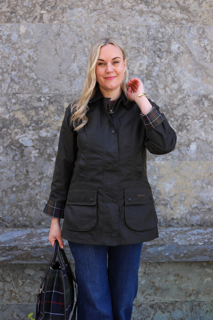 Classic Beadnell Wax Jacket Olive