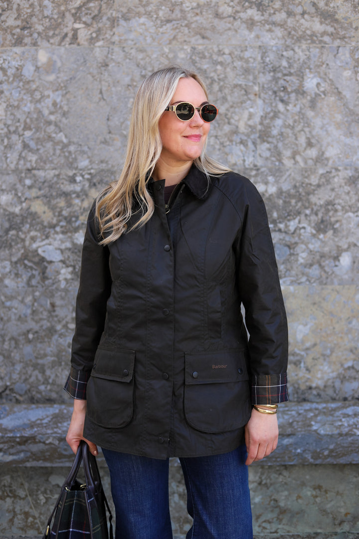 Classic Beadnell Wax Jacket Olive