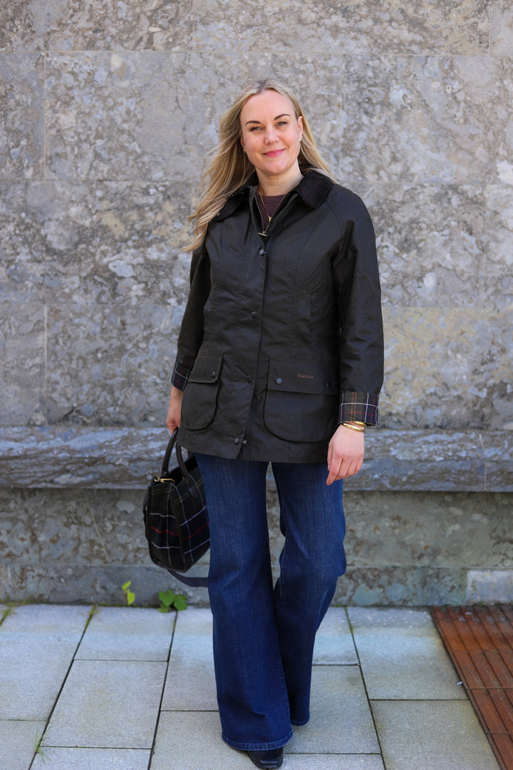 Classic Beadnell Wax Jacket Olive
