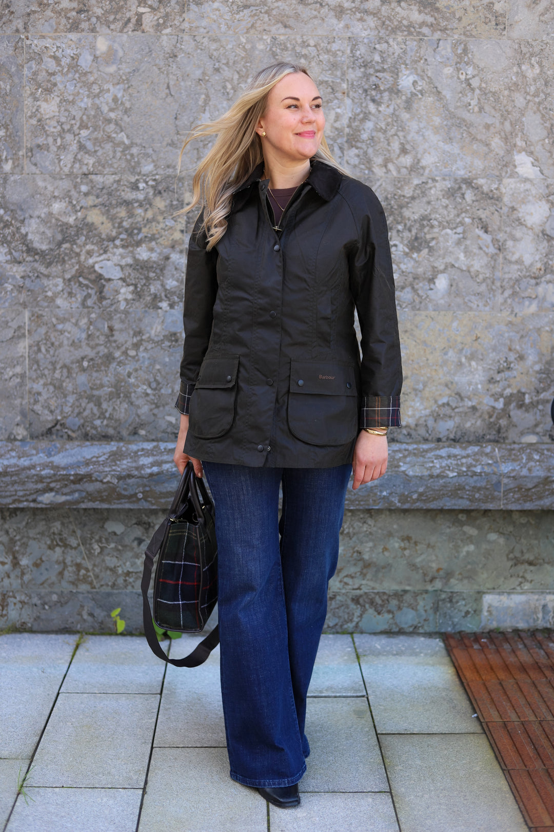 Classic Beadnell Wax Jacket Olive