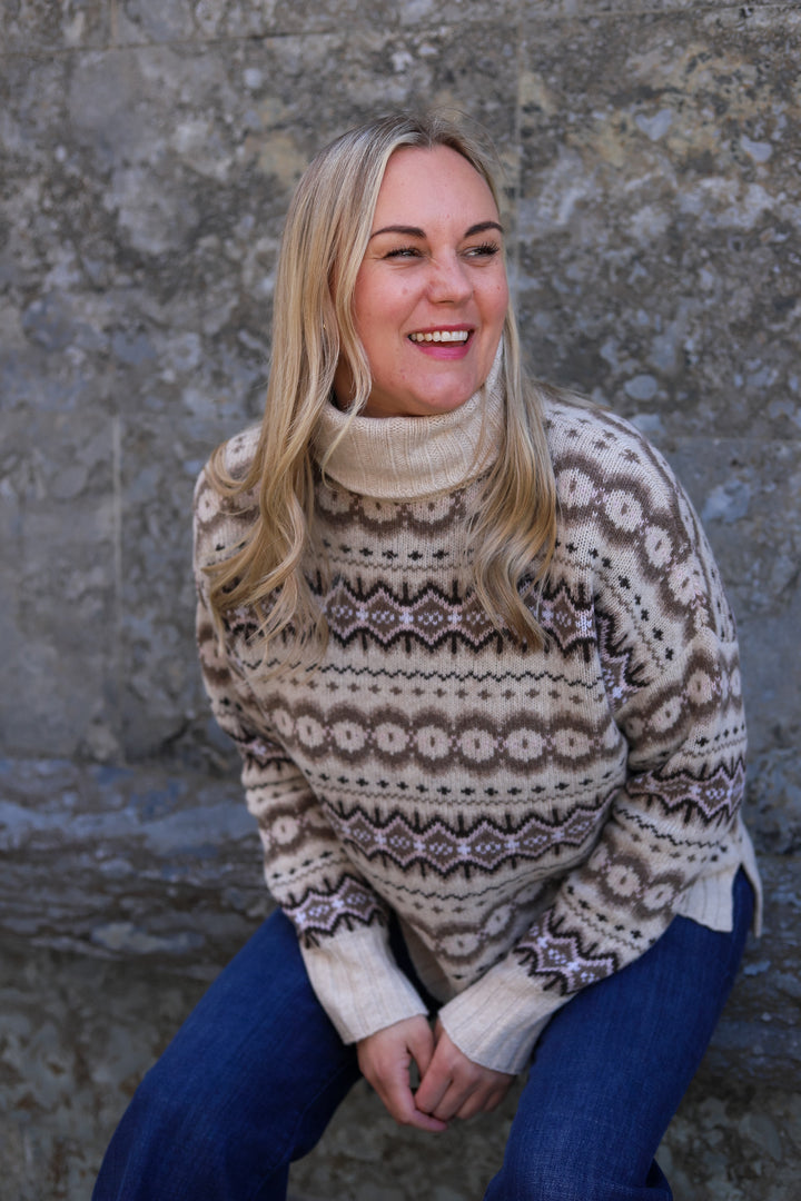 Helen Knit Light Pearl/Pale Pink