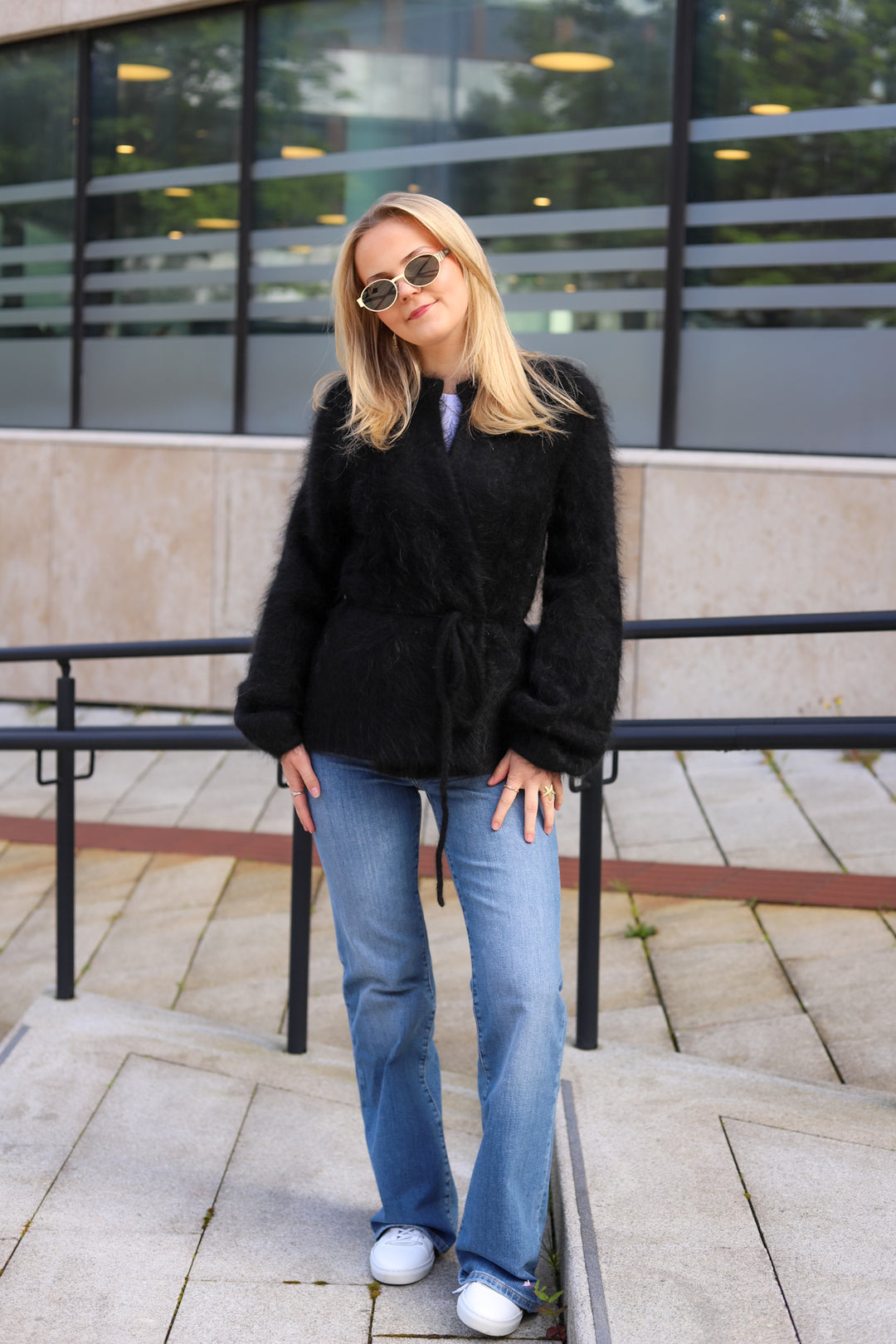 Fredrikke Chunky Cardigan Black