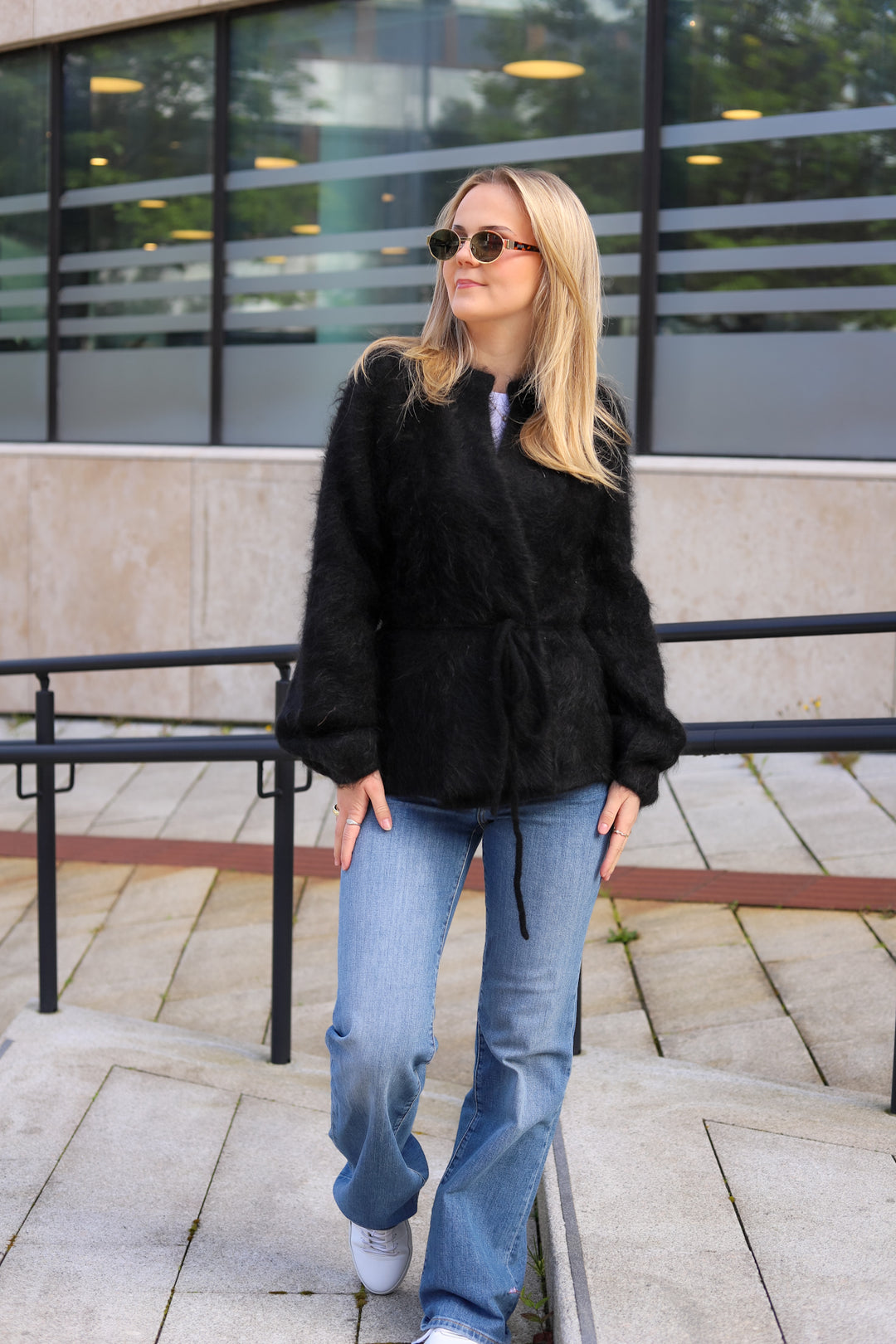 Fredrikke Chunky Cardigan Black