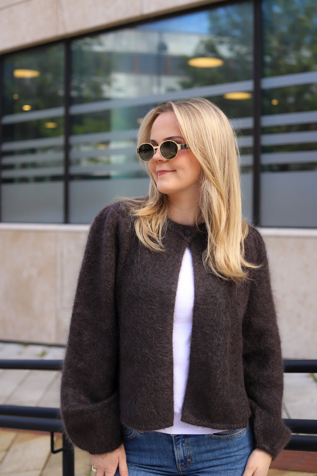 Amelia Chunky Cardigan Dark Brown