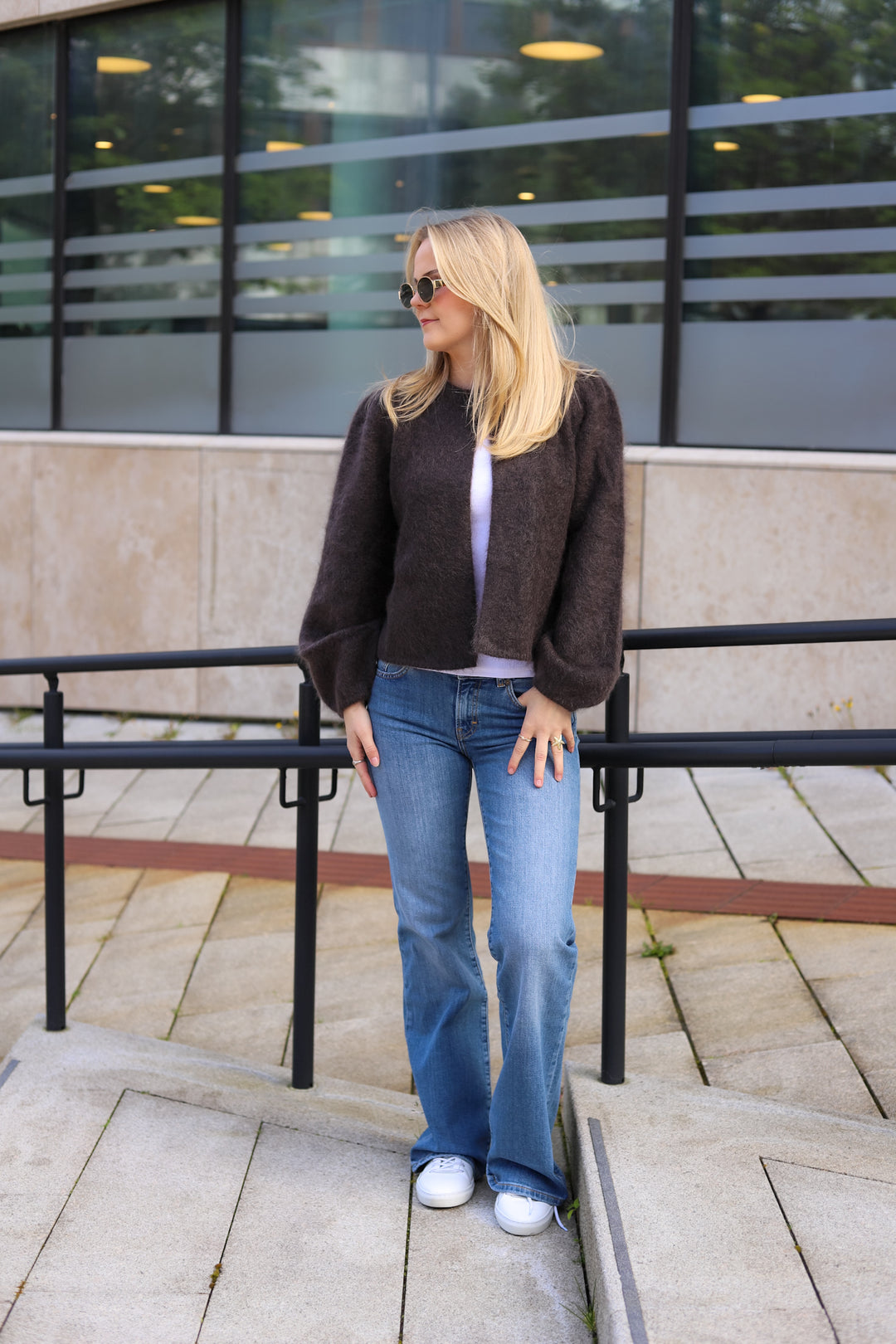 Amelia Chunky Cardigan Dark Brown