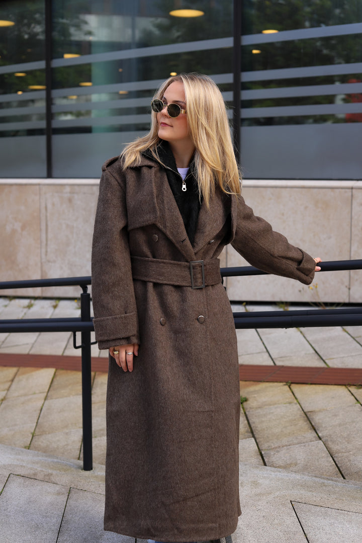 Yua Coat Dark Brown