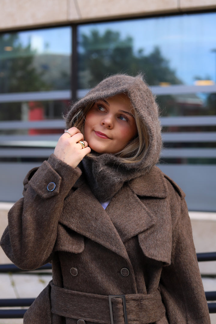 Kajsa Chunky Balaclava Brown
