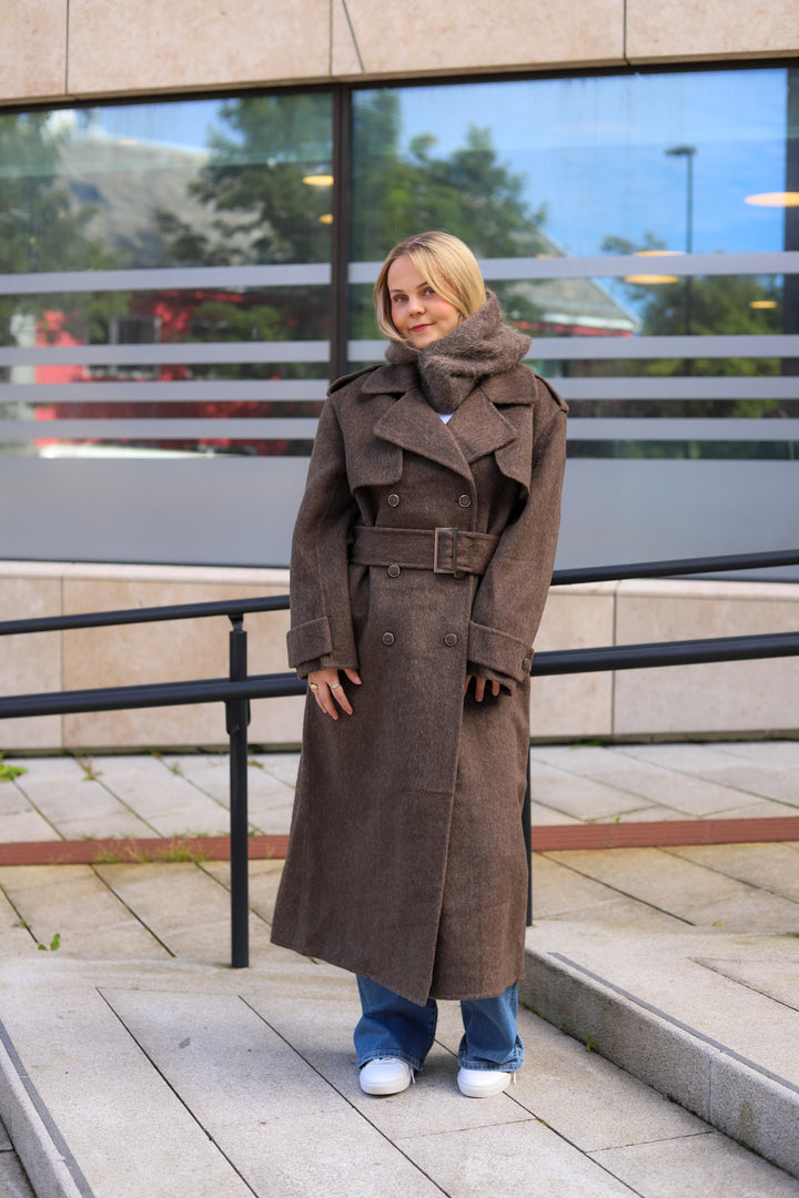Yua Coat Dark Brown