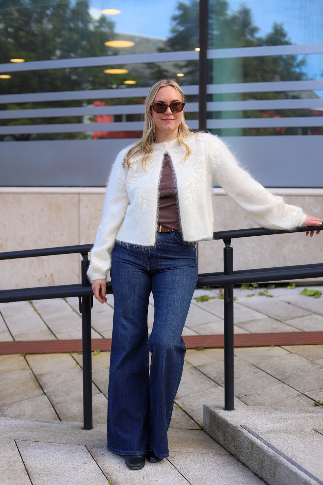 Amie Chunky Cardigan Bright White