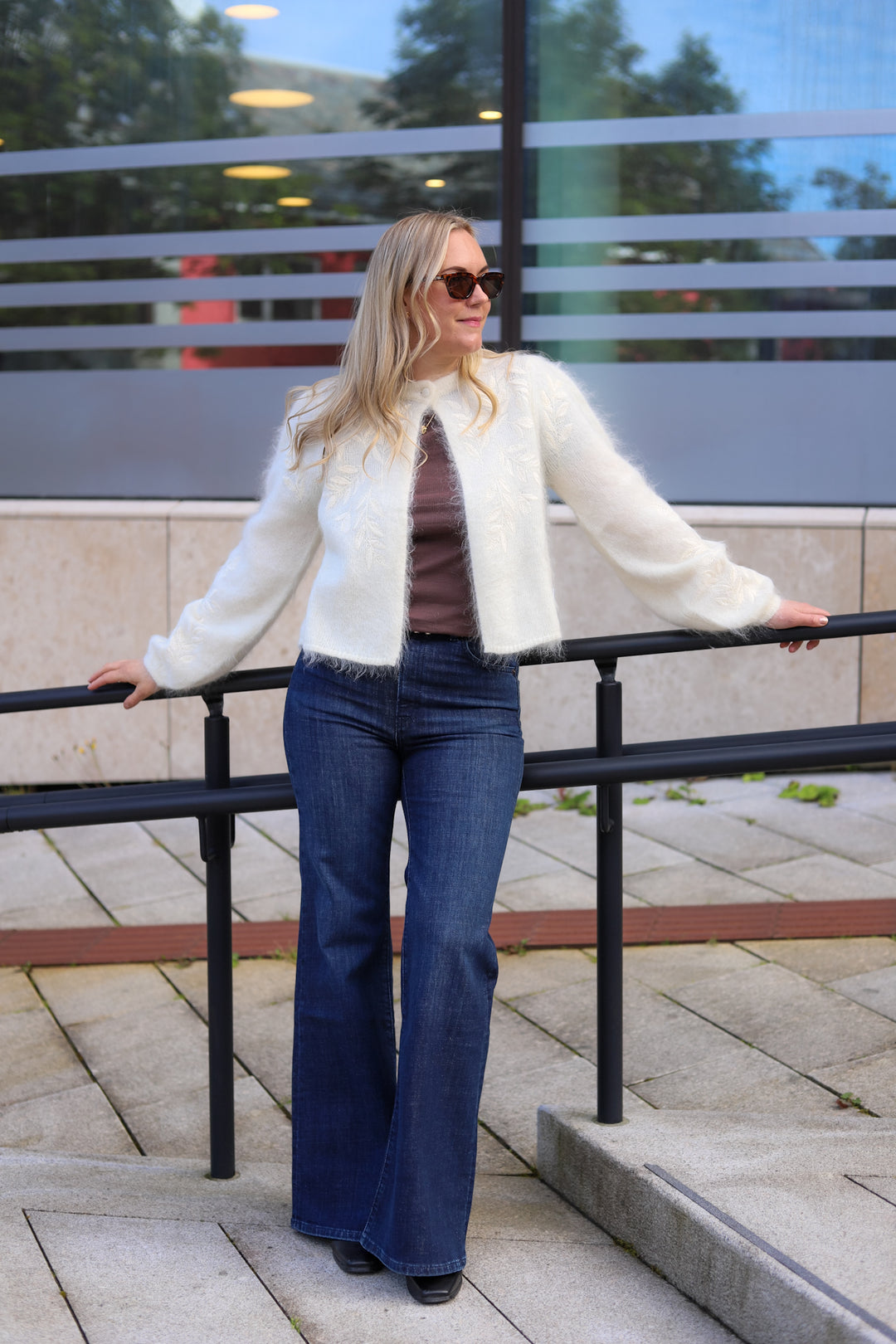 Amie Chunky Cardigan Bright White