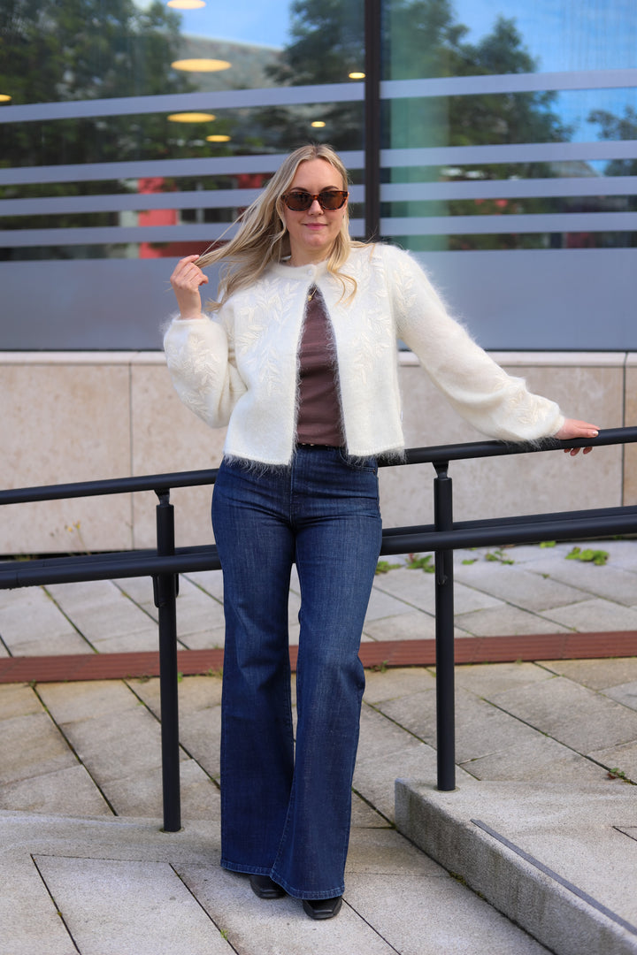 Amie Chunky Cardigan Bright White