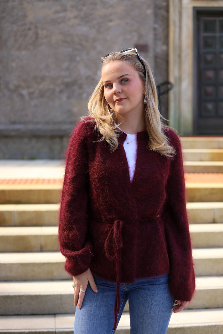 Fredrikke Chunky Cardigan Oxblood