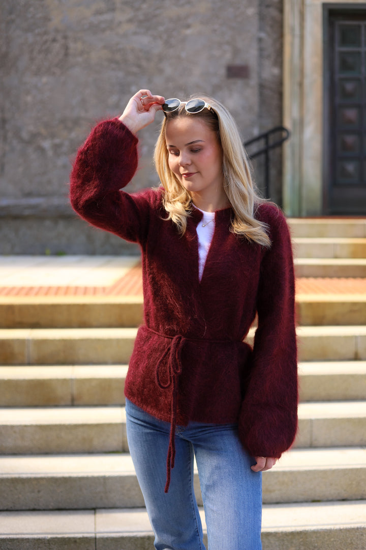Fredrikke Chunky Cardigan Oxblood