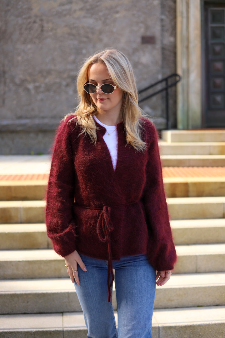 Fredrikke Chunky Cardigan Oxblood