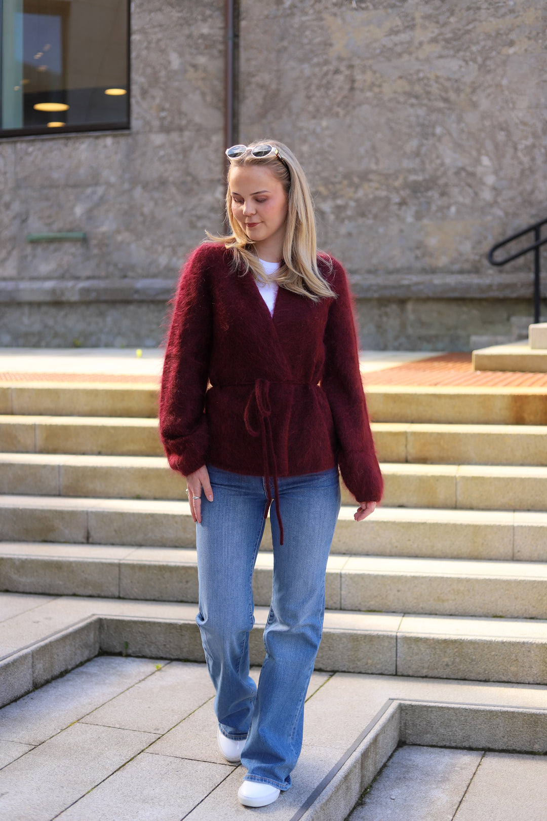Fredrikke Chunky Cardigan Oxblood
