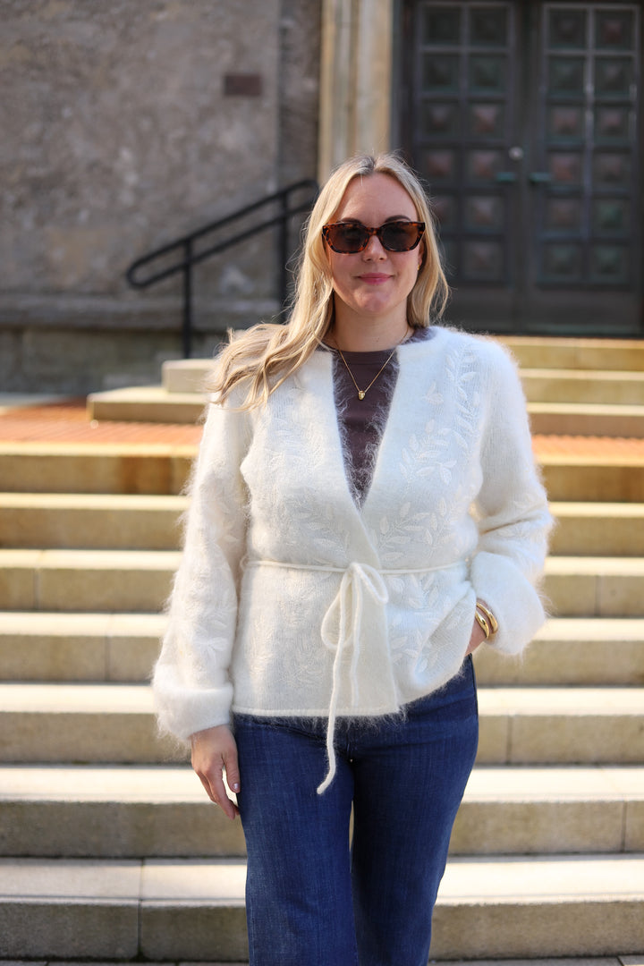Fiola Chunky Cardigan Bright White