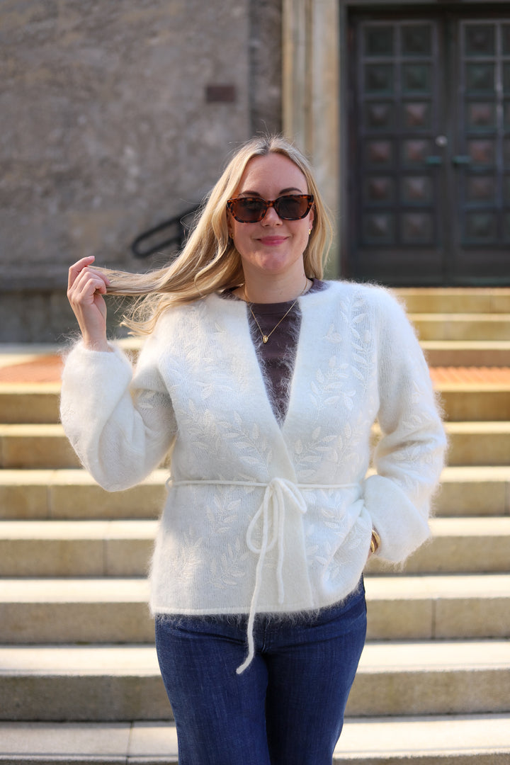 Fiola Chunky Cardigan Bright White