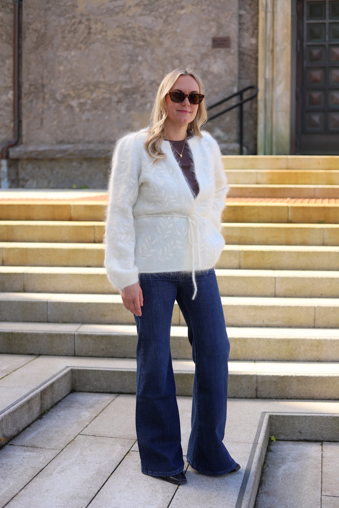Fiola Chunky Cardigan Bright White