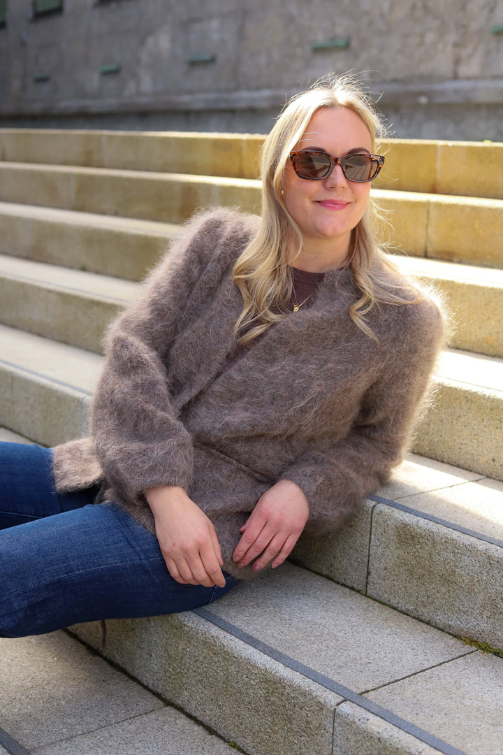 Fredrikke Chunky Cardigan Brown