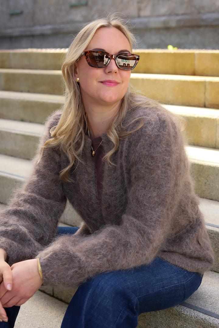 Fredrikke Chunky Cardigan Brown