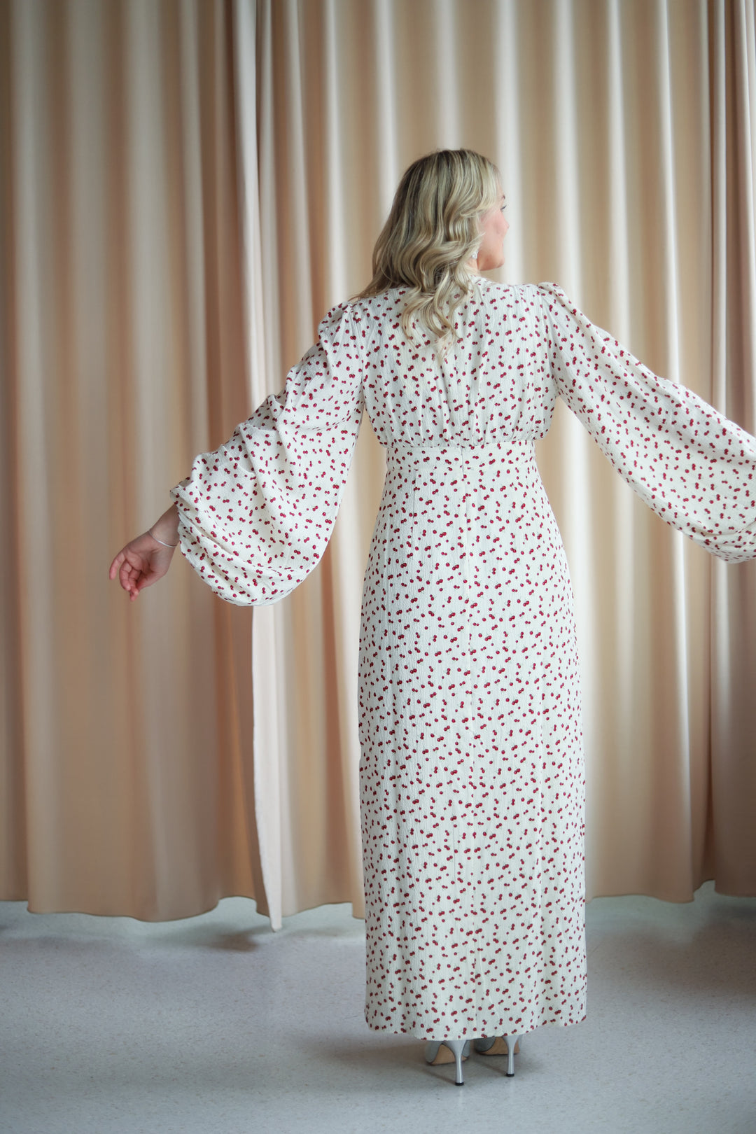 Positano Maxi Dress White Cherry
