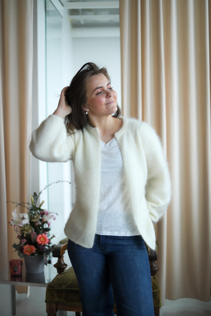 Fredrikke Chunky Cardigan Bright White