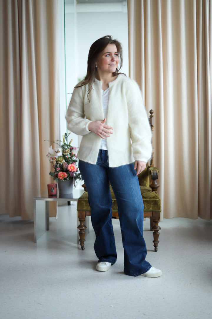 Fredrikke Chunky Cardigan Bright White