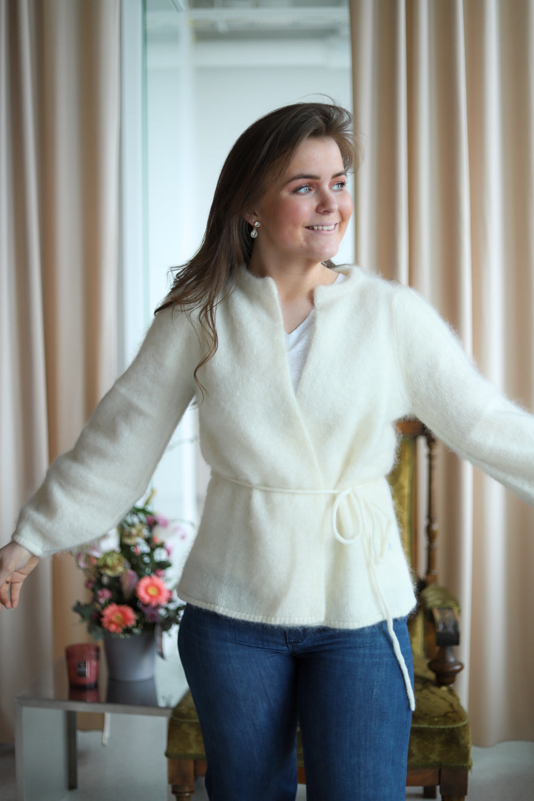 Fredrikke Chunky Cardigan Bright White