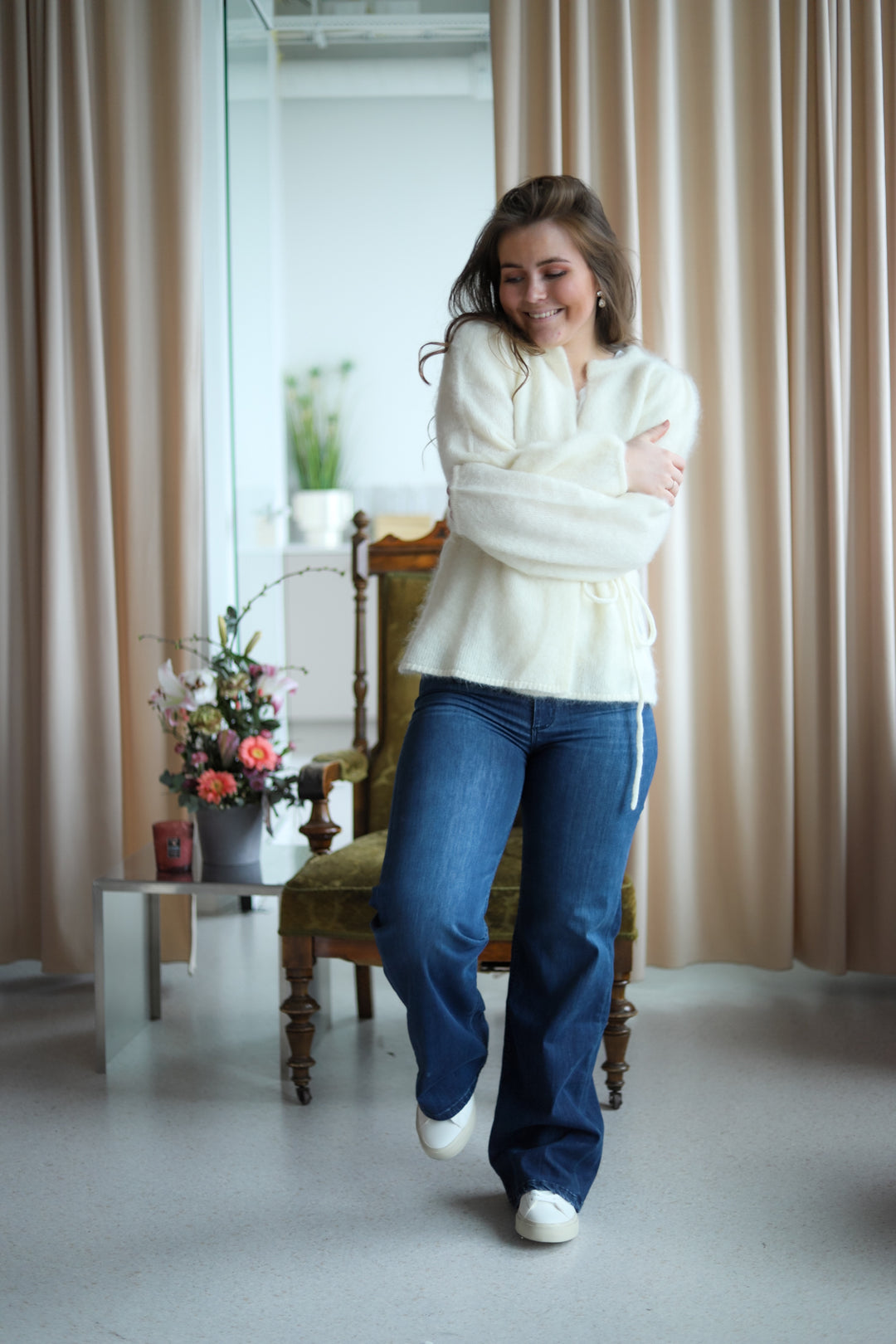 Fredrikke Chunky Cardigan Bright White