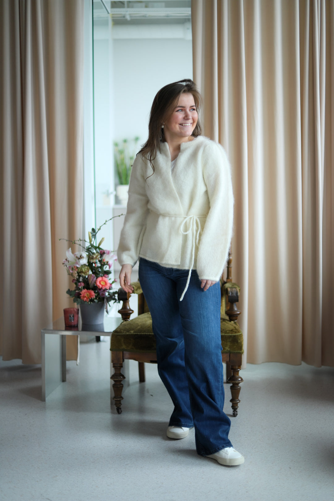 Fredrikke Chunky Cardigan Bright White