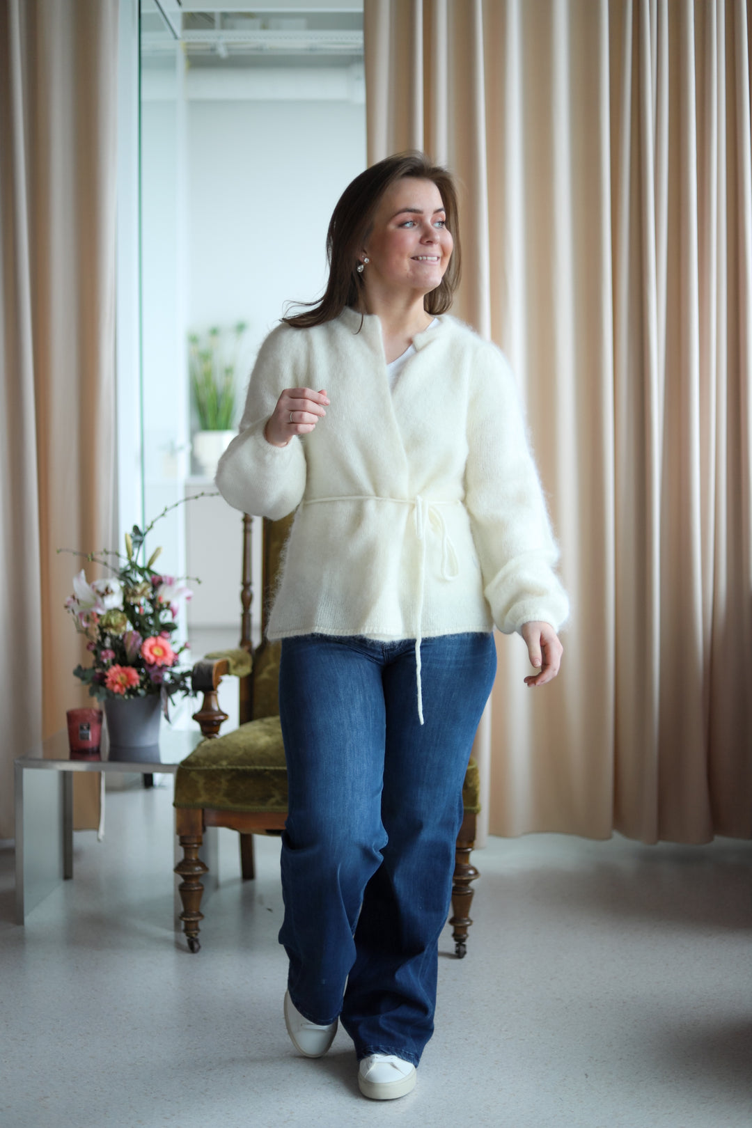 Fredrikke Chunky Cardigan Bright White