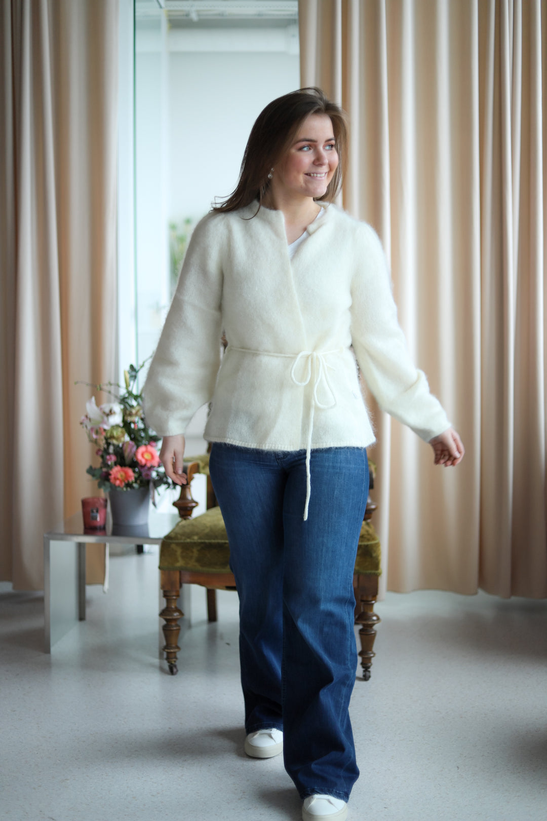Fredrikke Chunky Cardigan Bright White