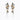 Jannice Earrings Rhodium Black Golden Combo