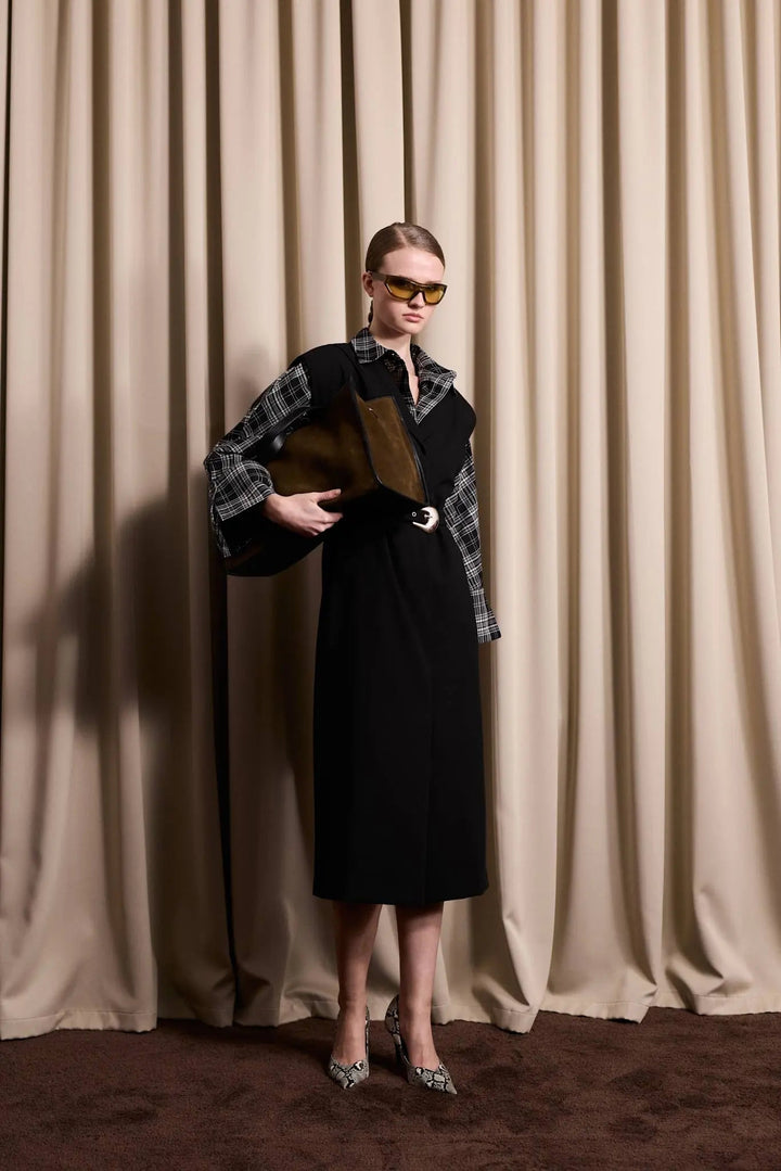 Beverly Belted Dress Black