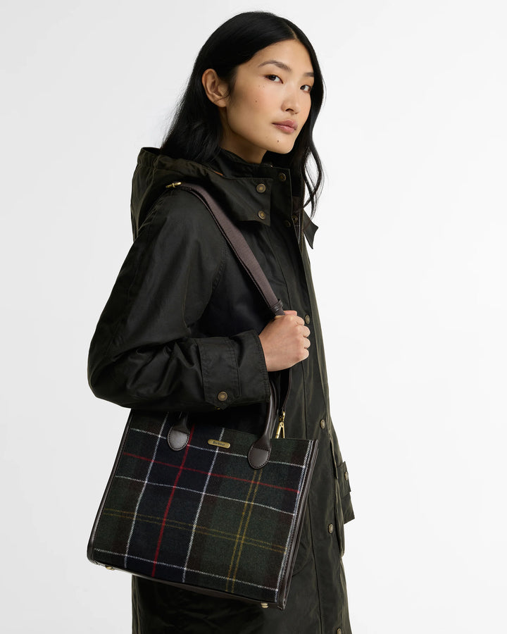 Barrhill Tartan Tote Bag Olive