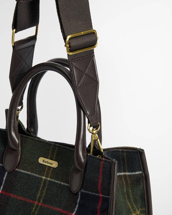 Barrhill Tartan Tote Bag Olive
