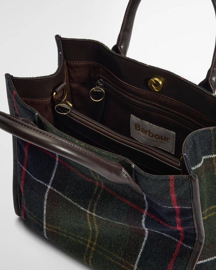 Barrhill Tartan Tote Bag Olive