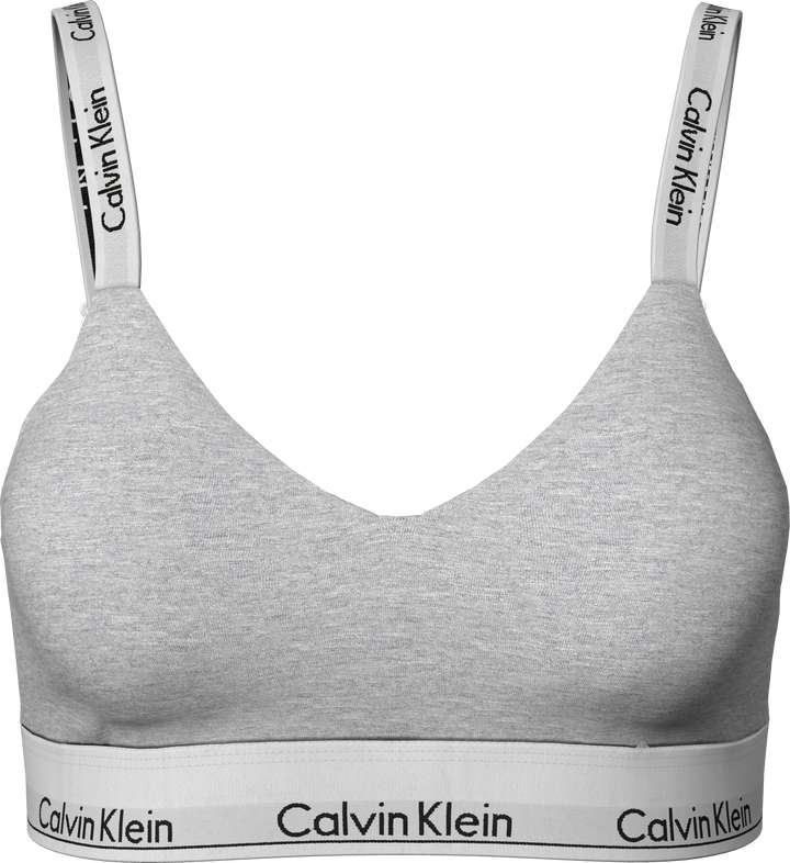 Lightly Lined Bralette Grey Heather/White