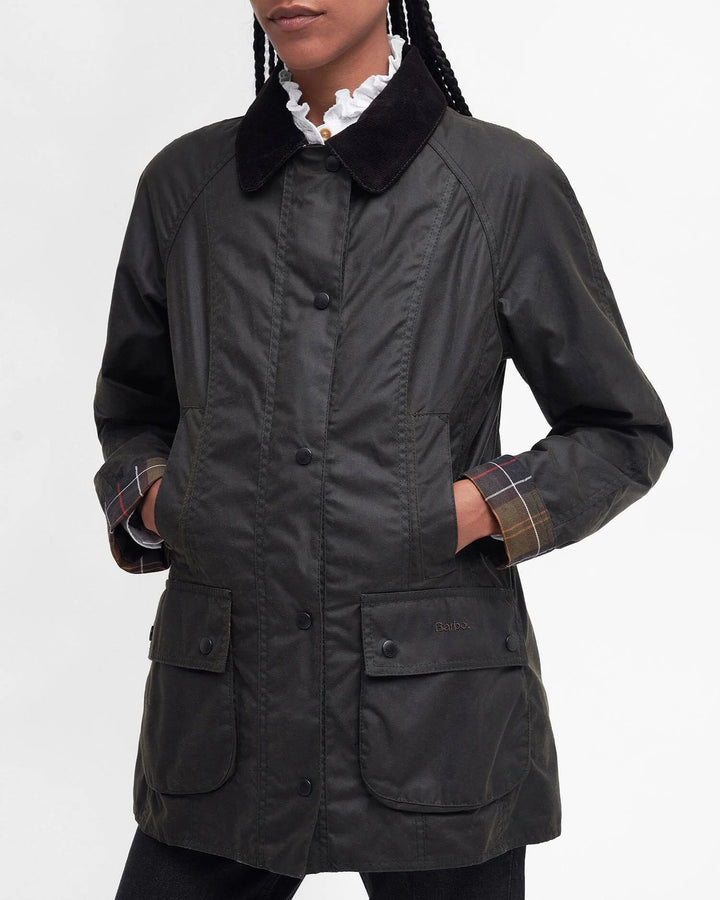 Classic Beadnell Wax Jacket Olive