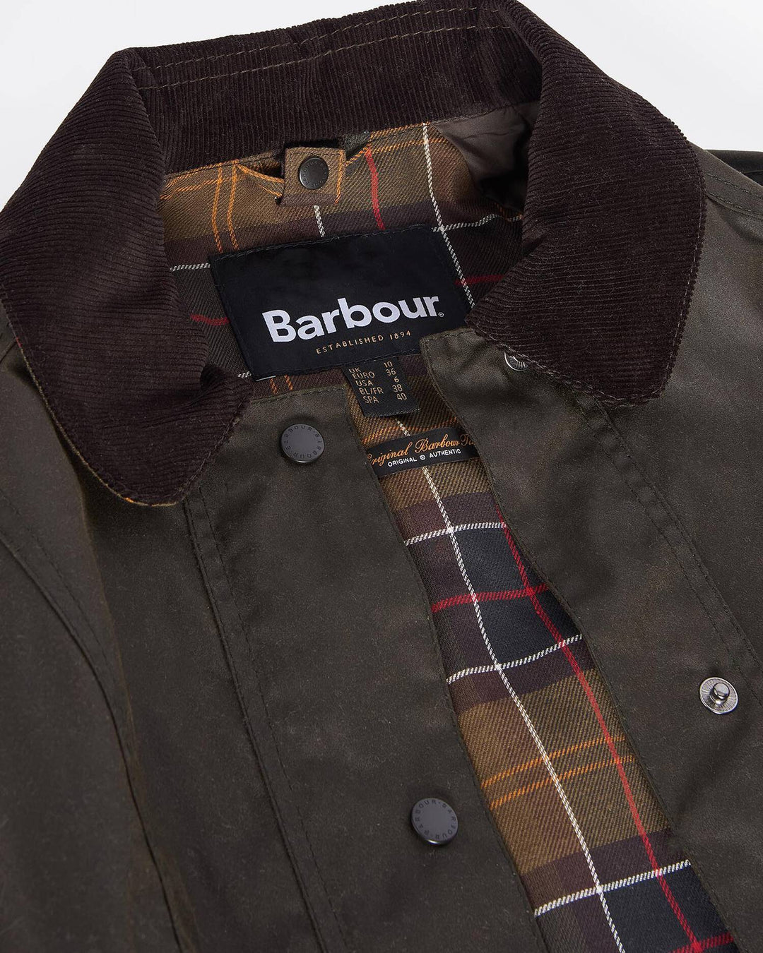 Classic Beadnell Wax Jacket Olive