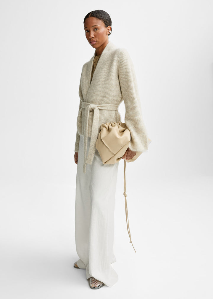 Lila Mohair Cardigan Wheat
