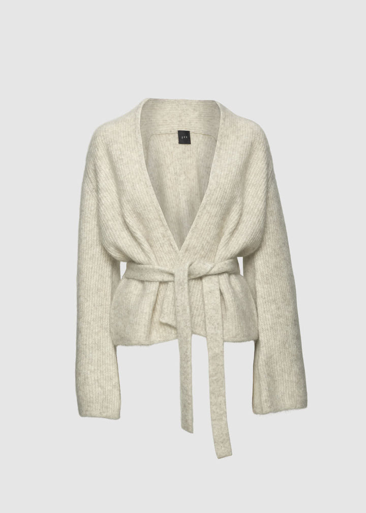 Lila Mohair Cardigan Wheat