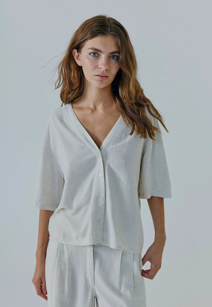 Linne Shirt Beige