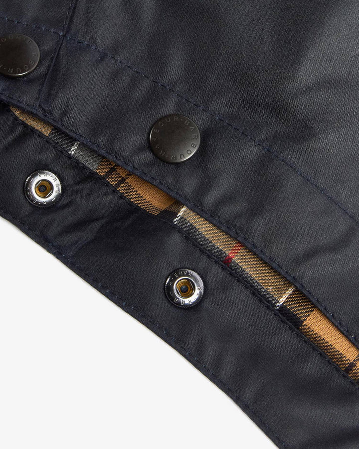 Waxed Cotton Hood Navy