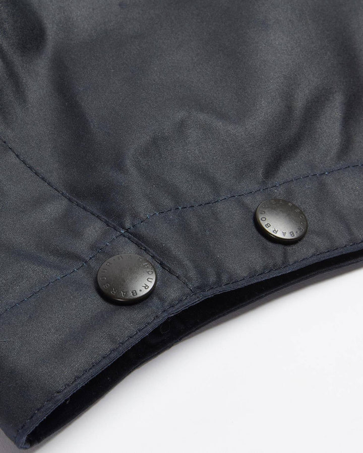 Waxed Cotton Hood Navy